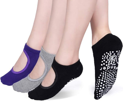 Yoga Socks Non Slip Skid Socks with Grips Pilates Ballet Barre Socks for Women