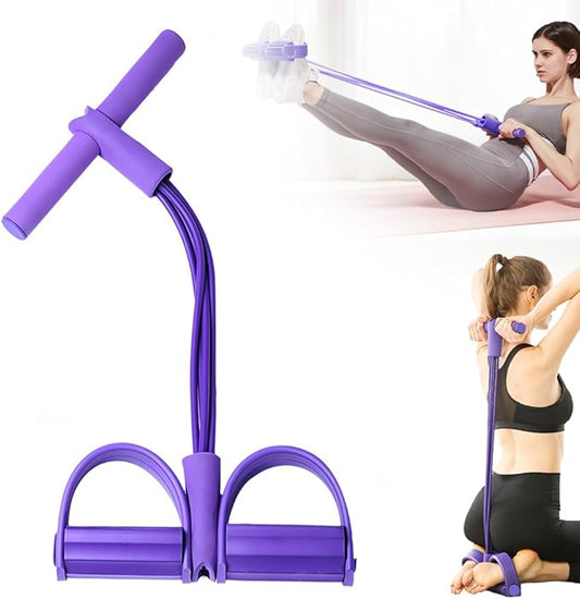 Resistance Bands with Handles, 21 Fitness Resistance Bands-4 Tube Pedal Ankle Puller Stretching Bands for Arm and Leg Workouts, Elastic Yoga Pedal Puller Stretch Band for Exercise