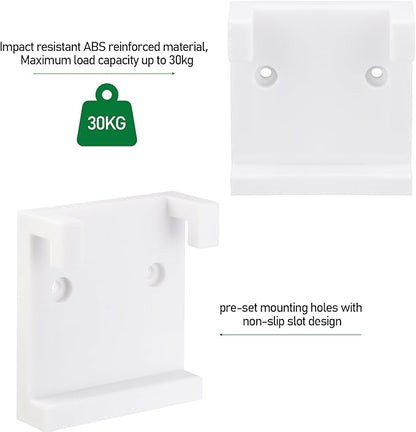 KIBBEH Wall Mount Kit for Exercise Ball Storage Bracket - Heavy Duty Balance Trainer Ball Holder with Hardware, White