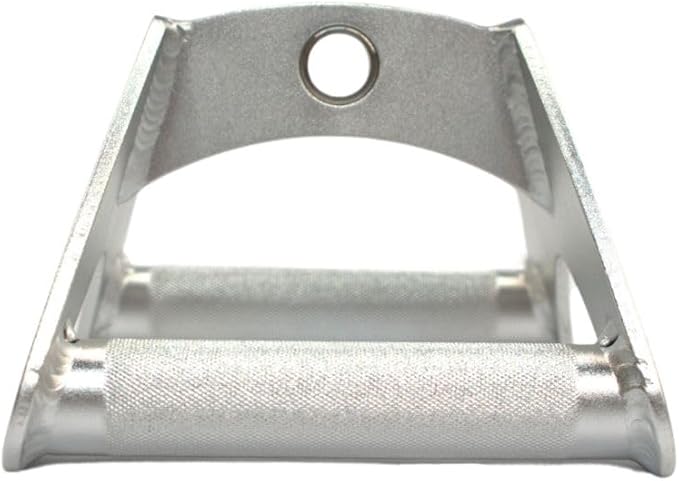 Gronk Fitness Aluminum Seated Row Handle | V-Grip Cable Attachment for Back, Arms & Shoulders | Lightweight Knurled Double Grip, Heavy-Duty Gym Quality