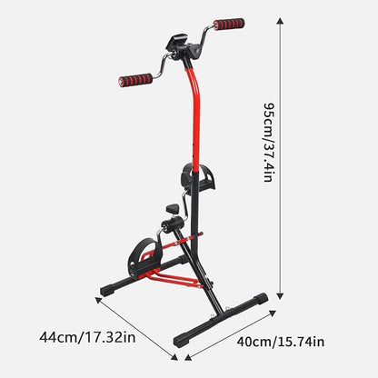 Rehabilitation Exercise Bike for AMS & Legs - Compact Home Physiotherapy Machine with Resistance Tension, 60kg Capacity - Upper/Lower Limb Recovery Trainer for Elderly Red Black