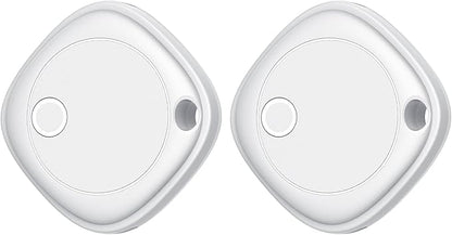 Air Tracker Tags-2 Pack, Bluetooth Tracker Works with Apple Find My APP (iOS Only), Bluetooth Air Tracker Tags and Item Locator for Keys, Bags, Luggage, Pets, Wallet, Replaceable Battery