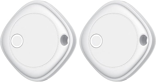 Air Tracker Tags-2 Pack, Bluetooth Tracker Works with Apple Find My APP (iOS Only), Bluetooth Air Tracker Tags and Item Locator for Keys, Bags, Luggage, Pets, Wallet, Replaceable Battery