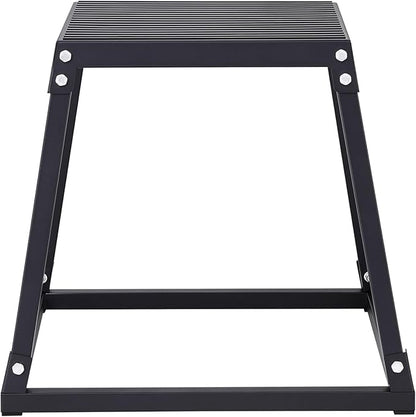 VEVOR Plyometric Jump Box, 18 Inch Plyo Box, Steel Plyometric Platform and Jumping Agility Box, Anti-Slip Fitness Exercise Step Up Box for Home Gym Training, Conditioning Strength Training