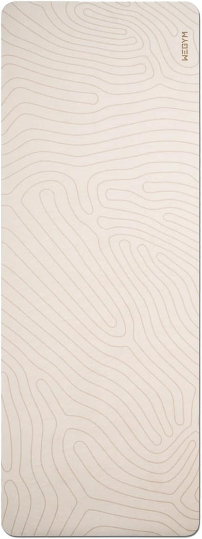 4mm Cushioned Exercise Mat for Yoga & Pilates - Anti Slip, Polyurethane with Suede Top & Carrying Strap