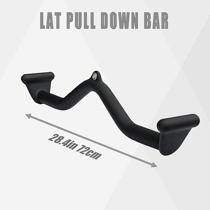 Lat Pull Down Bar T bar Row Attachment, V Bar Tricep Lat Pulldown Attachments, Back Strength Training Bar for Home Gym Exercise Cable Machine Attachments