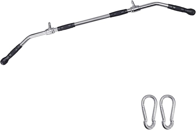 48 Inches Lat Pull Down Bar for Cable Machine, Home Gym System Accessories, Strength Training Handle for Tricep, Back