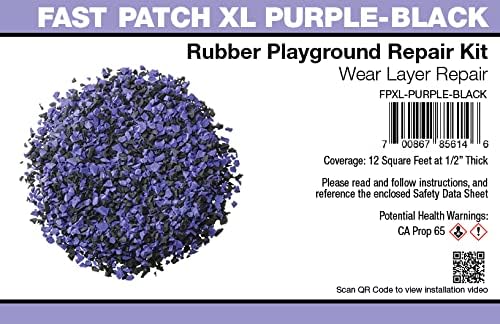 Poured-in-Place Surfacing Repair Kit Fix Rubber Playground (Purple/Black, XL)