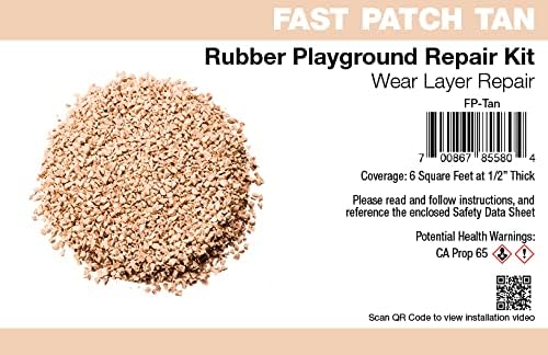 Fast Patch Poured-in-Place Surfacing Repair Kit Fix Rubber Playground (Tan, Standard)