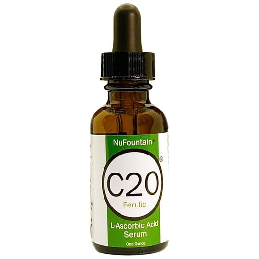 NuFountain® C20® Ferulic HAND CRAFTED C20 L-Ascorbic Acid Serum. Made Fresh When Ordered