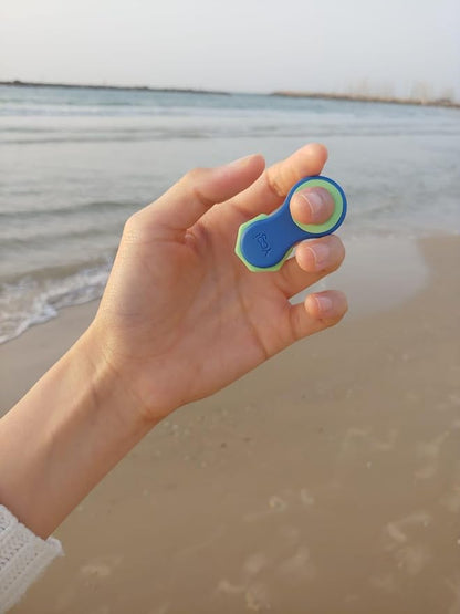 Yogi Fidget Toy – Silent Sensory Spinner for Adults & Kids – Stress Relief Fidgets for ADHD, Anxiety – Fidget Toys for Adults – Includes 5 Finger-Fit Rings – Work, School & Travel – 3-Pack
