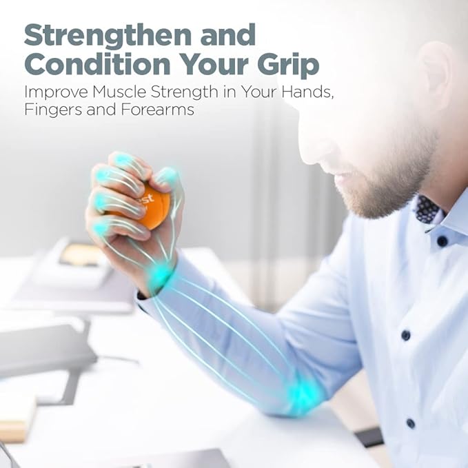 Logest Hand Stress Ball - Stress Reliever and Hand Exercise Ball - Available in 5 Levels