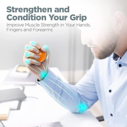 Logest Hand Stress Ball - Stress Reliever and Hand Exercise Ball - Available in 5 Levels