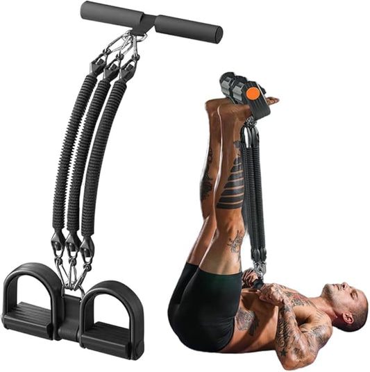 21 Fitness Resistance Bands-4 Tube Pedal Ankle Puller, 2025 New Pedal Resistance Band Stretch Bands, AB Training Auxiliary Device Workout Equipment for Women Men