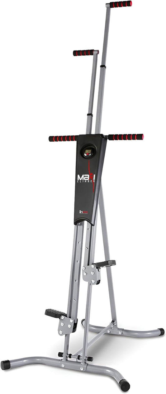 MaxiClimber 2.0 Vertical Climber ERS (Elastic Resistance System) - Easy to Assemble, Folding Exercise Machine Combines Cardio & Strength Training for a Low Impact, Full Body Workout - Free Fitness App