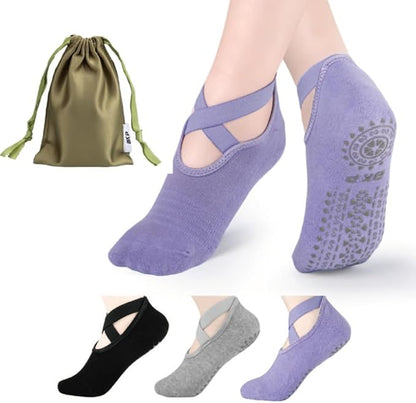 BKP Yoga Socks For Women,Non slip Grip Pilates Socks Suitable For Ballet,Plasticity,Dance,Home,Training