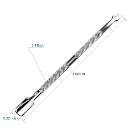 Professional Cuticle Pusher and Cutter, Cuticle Trimmer & Cuticle Remover, 2-Piece Manicure Tools Set for Fingernail and Toenail