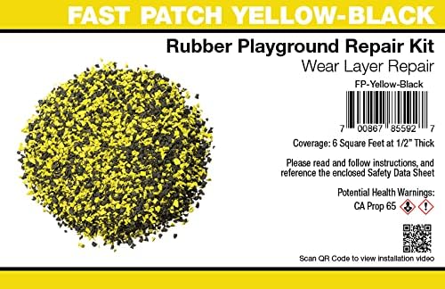 Poured-in-Place Surfacing Repair Kit Fix Rubber Playground (Yellow/Black, Standard)