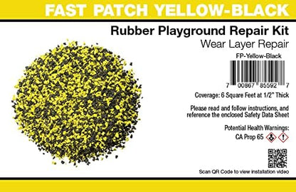 Poured-in-Place Surfacing Repair Kit Fix Rubber Playground (Yellow/Black, Standard)
