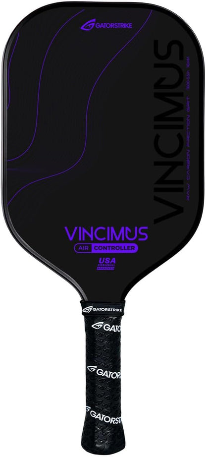 Vincimus Air Controller T600 Pickleball Paddle, T600 Carbon Fiber Pickleball Paddle with Enhance PP Honeycomb 16mm Core, 8.1oz with GatorGrit Face