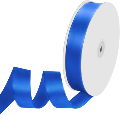 1" Width x 100 Yards Satin Ribbon, Royal Blue Ribbon Perfect for DIY Craft, Bows, Gift Wrapping, Flower Bouquet, Valentine's Day, Christmas and Party Decoration
