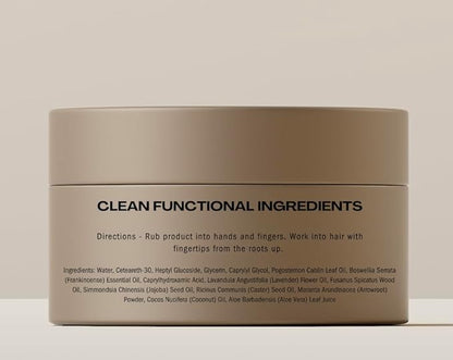 Men's Hair Gel - EWG Verified, Strong Hold, Matte Finish, Weightless Texture, Sandalwood Scent, Non-Toxic Clean Formula, Suitable for All Hair Types