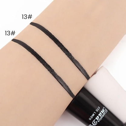 evpct 2Pcs Black & Black Liquid Eyeliner Colorful Set Waterproof Colored Color Eye Liners for Women Stamps Shapes for Eyes delineadores de colores para ojos delineador de ojos contra el agua 13&13