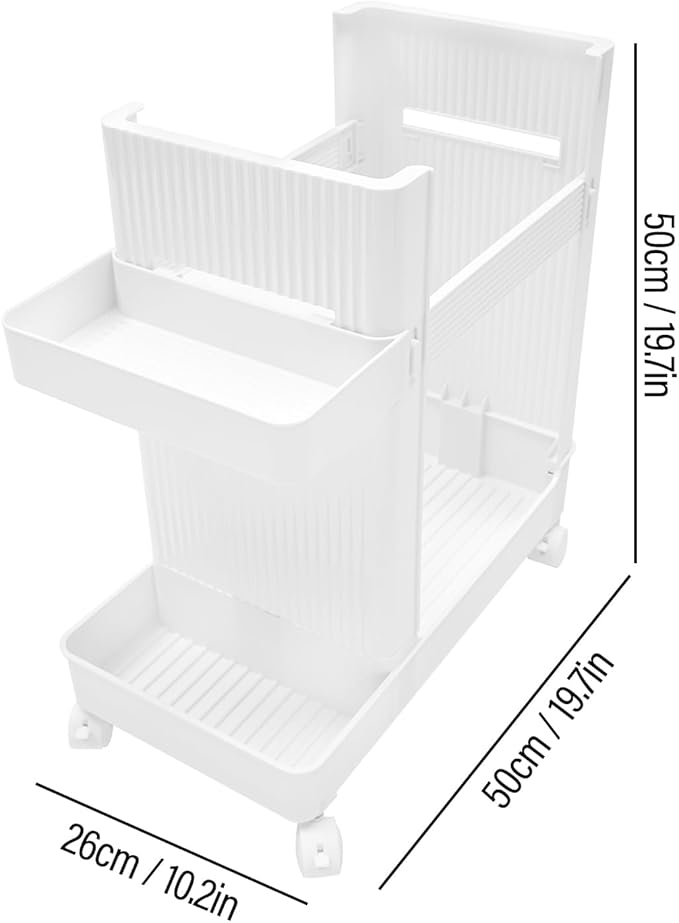 Yoga Mat Storage Rack with Wheels, Weight Cart Stand Small Gym Racks Yoga Racks, Storage Organizer Home Gym Equipment for Homes, Gyms, Schools (White)