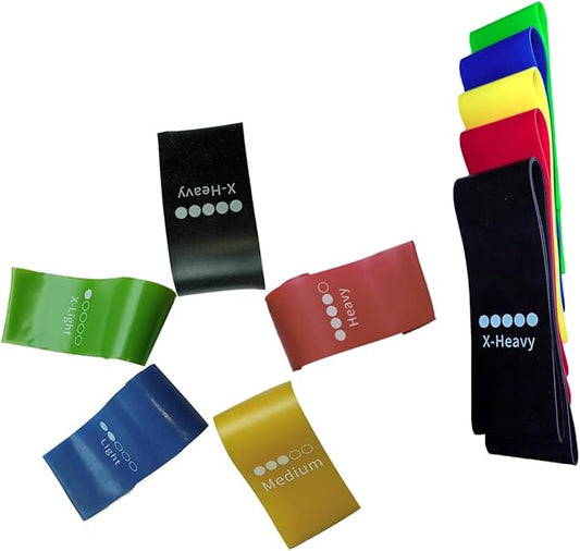 5 Resistance Levels Resistance Bands Set,Resistance Bands for Men Women Body Stretching, Crossfit Training, Home Workout, Physical Therapy, Leg Strength Training, Rehab, Yoga