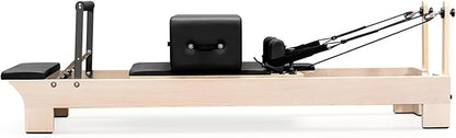 Pilates Reformer, Reformer Pilates Machine – Deluxe Version with Premium Maple Frame, Upgraded Spring System, Comfort Padding & Studio-Quality Glide – Pilates Reformer Set for Home & Studio