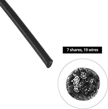 QWORK Fitness Pulley Cable 197 Inch - Adjustable Home Gym Cable Pulley System Replacement, 500lb Capacity Steel Wire Rope for Pulley Machine Accessories