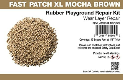 Poured-in-Place Surfacing Repair Kit Fix Rubber Playground (Mocha Brown, XL)