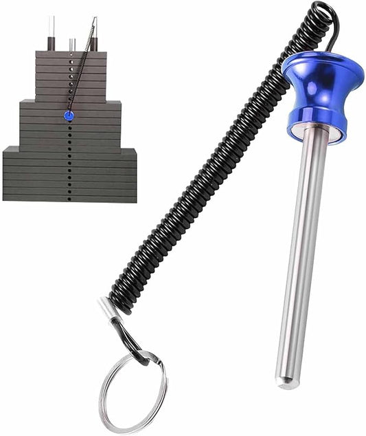 Universal Magnetic Weight Stack Pin with Pull Rope - Heavy Duty Gym Pin for Weight Stack Machines | Commercial & Home Gym Accessories | Replacement Weight Pins for Strength Training Equipment