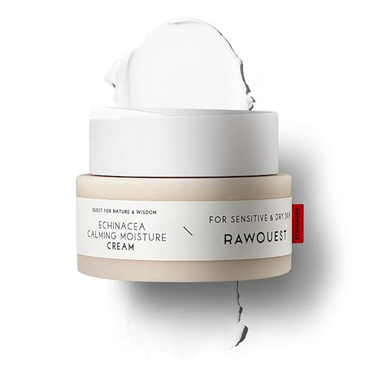 Echinacea Calming Moisture Cream for Moisturizing, Skin Barrier Repair, Antiaging & Hydration with Triple Hyaluronic, Adenosine, Panthenol for Dry & Sensitive Skin (1.7 Fl Oz/ 50 ml)