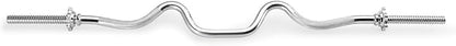Marcy 1 inch Standard Curl Bar with Spin-Lock Collars Weightlifting Strength Training Home Gym Accessory for Triceps and Biceps