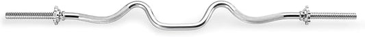 Marcy 1 inch Standard Curl Bar with Spin-Lock Collars Weightlifting Strength Training Home Gym Accessory for Triceps and Biceps