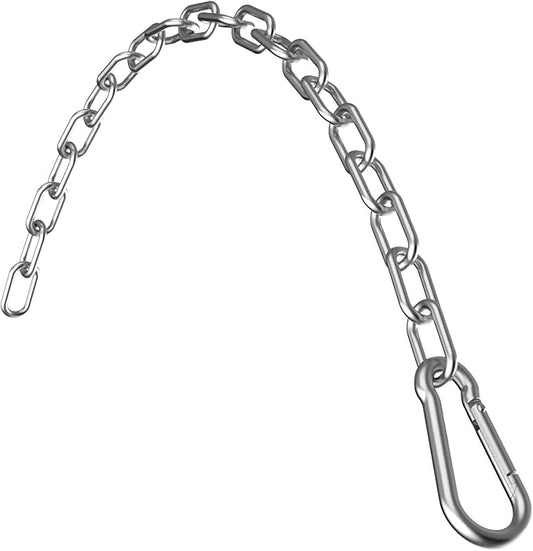 23.6" Gym Fitness Cable Extension Chain, 304 Stainless Steel Cable Machine Extension Accessory, Workout Chain for Home Gym Replacement, Weight Lifting, Triceps Exercise