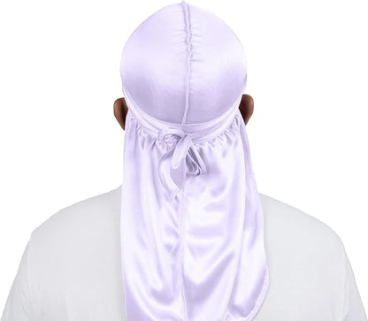 ForceWave 2 Pieces Silky Durag Pack for Men Women Waves, Premium Satin Deluxe Du-rag