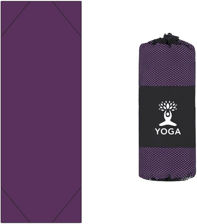 Non-Slip Yoga Towel - Superfiber Yoga Towel, hot Yoga Towel, Moisture Absorption, Sweat Absorption, for in Yoga, Pilates, hot Yoga Easy Travel. Size 25.5"x73" (1Pcs), I Colour