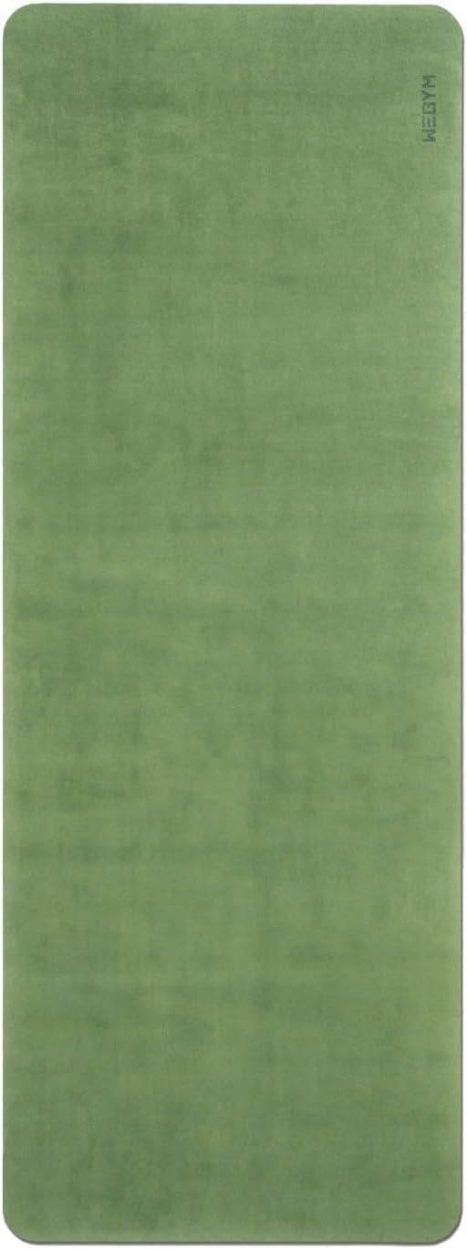 4mm Cushioned Exercise Mat for Yoga & Pilates - Anti Slip, Polyurethane with Suede Top & Carrying Strap