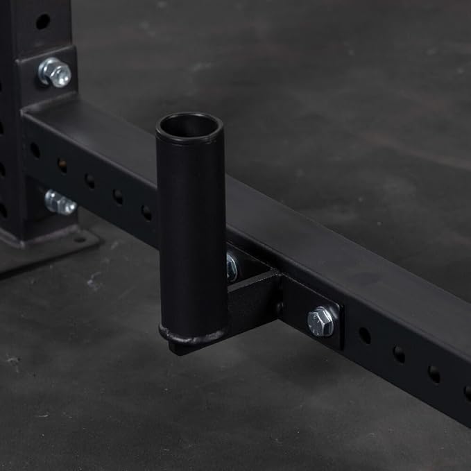 Titan Fitness T-3 or X-3 Series Horizontal Mount Olympic Barbell Holder, Single Bar Hold Bolt-On Rack Mount