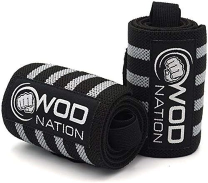 WOD Nation Wrist Wraps for Weightlifting & Strength Training – Professional Gym Straps w/Thumb Loop for Men & Women