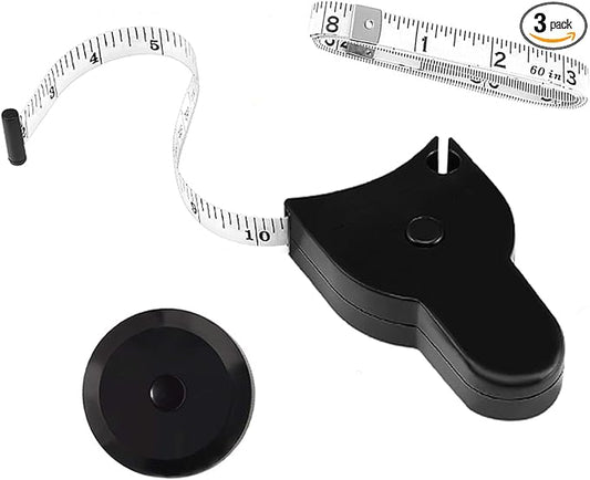 Automatic Telescopic Tape Measure, Body Measure Tape 60 inch (150cm), Self-Tightening Retractable Measuring Tape for Body Accurate Way to Track Weight Loss Muscle Gain by One Hand