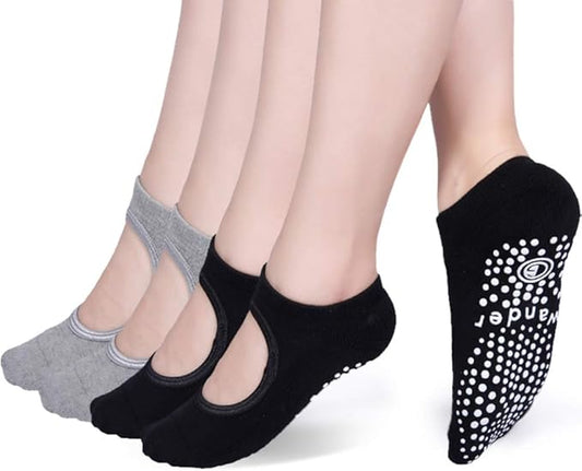 Yoga Socks Non Slip Skid Socks with Grips Pilates Ballet Barre Socks for Women