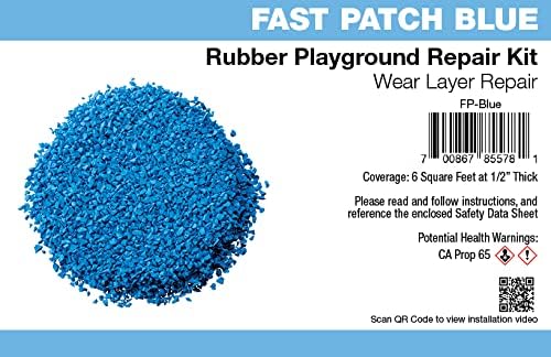 Poured-in-Place Surfacing Repair Kit Fix Rubber Playground (Blue, Standard)