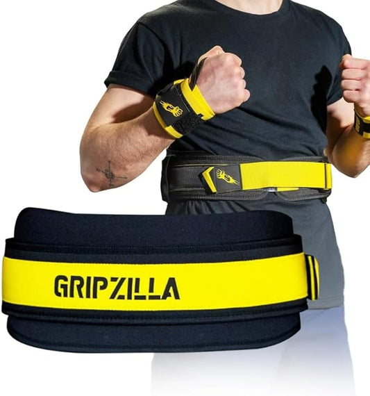 GRIPZILLA Weight Lifting Belt for Men & Women – Gym Belt for Back Support, Powerlifting, Deadlifts, Squats, Bodybuilding, Workout, Cross Training, Quick Lock Buckle Weightlifting Belt, Fitness Gear
