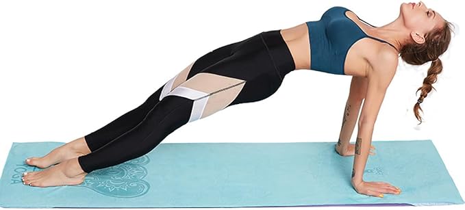 Non-Slip Yoga Towel - Superfiber Yoga Towel, hot Yoga Towel, Moisture Absorption, Sweat Absorption, for in Yoga, Pilates, hot Yoga Easy Travel. Size 25.5"x73" (1Pcs), A Colour (C)