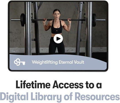 The Weightlifting Transformation Gym Buddy Journal by Habit Nest. 12-Week Trainer & Progress Tracker. Requires Full Gym Equipment. 65 Video Guided Workouts with Sets, Reps & Tracking Space.