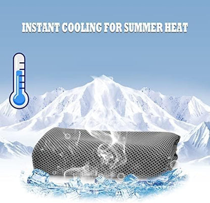 4 Pack Cooling Towels (40"x12") - Instant Cooling Reusable Microfiber Towels for Sports, Gym, Camping, Yoga, Fitness & More