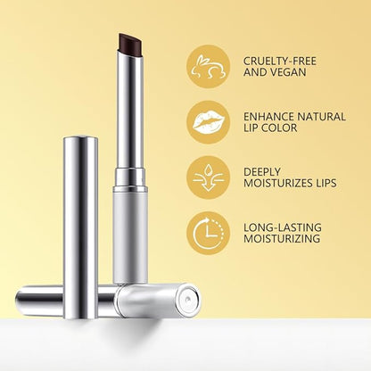 Black Honey Lipstick Tinted Lip Balm, Sheer Hydrating Lip Stain for All Skin Tones, Natural Lightweight Lips Gloss Makeup for Women, Vegan & Cruelty-Free